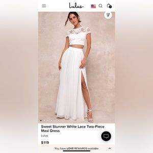 Beautiful two piece dress.